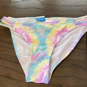 California Waves Tie-Dye Swim Bottoms Small